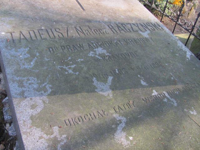 Tadeusz Nałęcz Raczyński 1863 Zakopane - Grobonet - Wyszukiwarka osób pochowanych