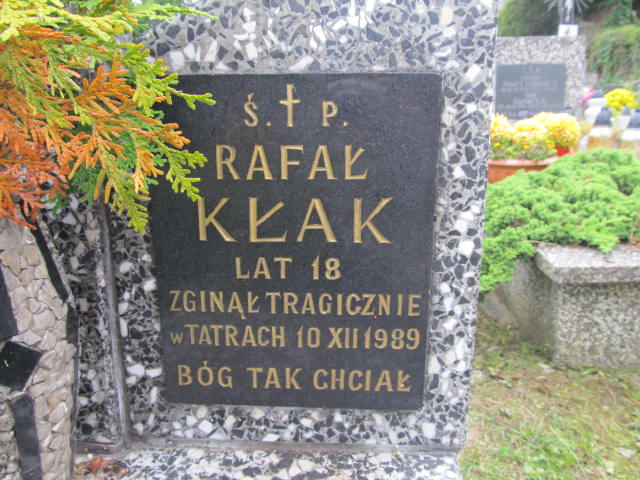 Rafał Kłak Zakopane - Grobonet - Wyszukiwarka osób pochowanych