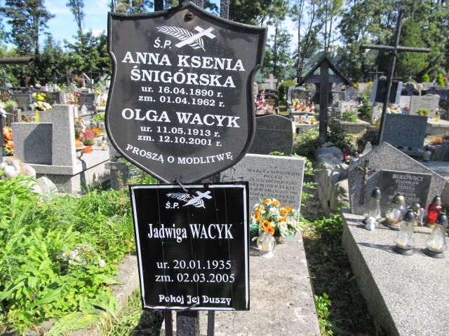 Anna Ksenia Śnigórska  1890 Zakopane - Grobonet - Wyszukiwarka osób pochowanych