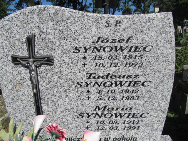 Józef Synowiec  1915 Zakopane - Grobonet - Wyszukiwarka osób pochowanych