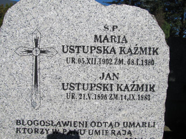 Grób Jan Ustupski Kaźmik