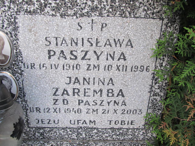 Stanisława Paszyna 1910 Zakopane - Grobonet - Wyszukiwarka osób pochowanych