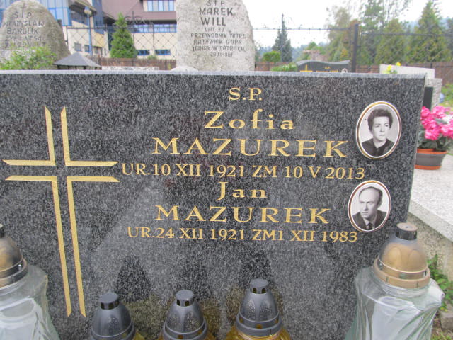 Zofia Mazurek  1921 Zakopane - Grobonet - Wyszukiwarka osób pochowanych