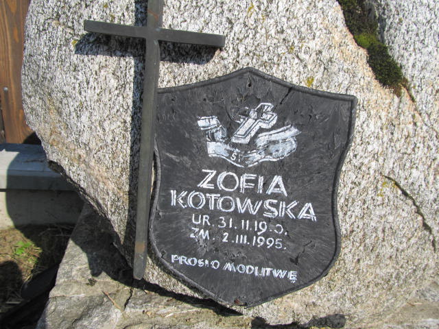Zofia Kotowska 1910 Zakopane - Grobonet - Wyszukiwarka osób pochowanych