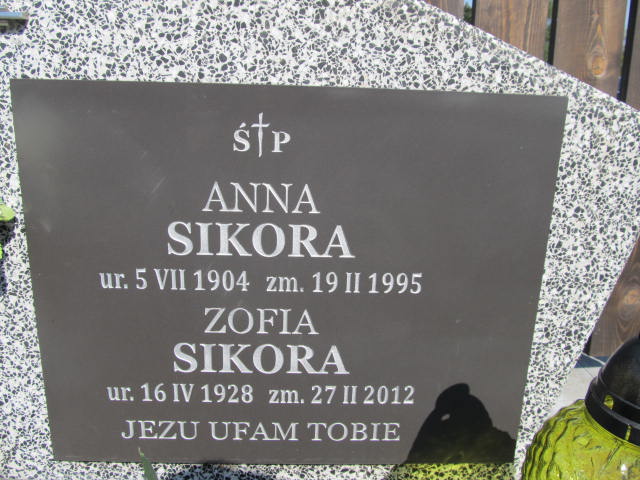 Zofia Sikora 1928 Zakopane - Grobonet - Wyszukiwarka osób pochowanych