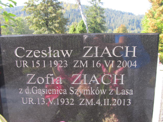 Czesław Ziach 1923 Zakopane - Grobonet - Wyszukiwarka osób pochowanych