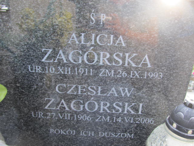 Alicja Zagórska 1911 Zakopane - Grobonet - Wyszukiwarka osób pochowanych