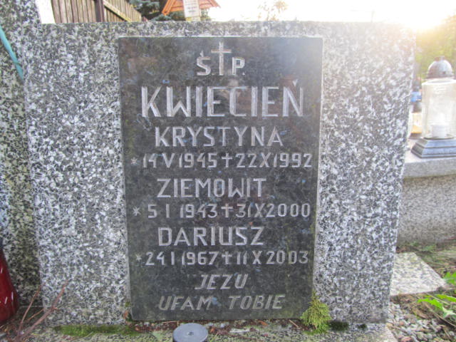 Dariusz Kwiecień 1967 Zakopane - Grobonet - Wyszukiwarka osób pochowanych