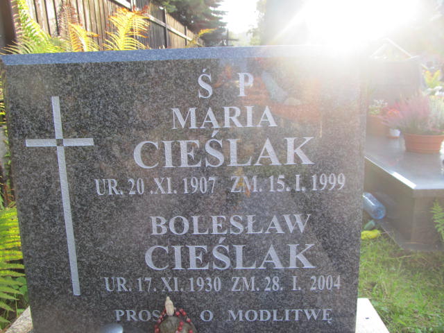 Maria Cieślak 1907 Zakopane - Grobonet - Wyszukiwarka osób pochowanych