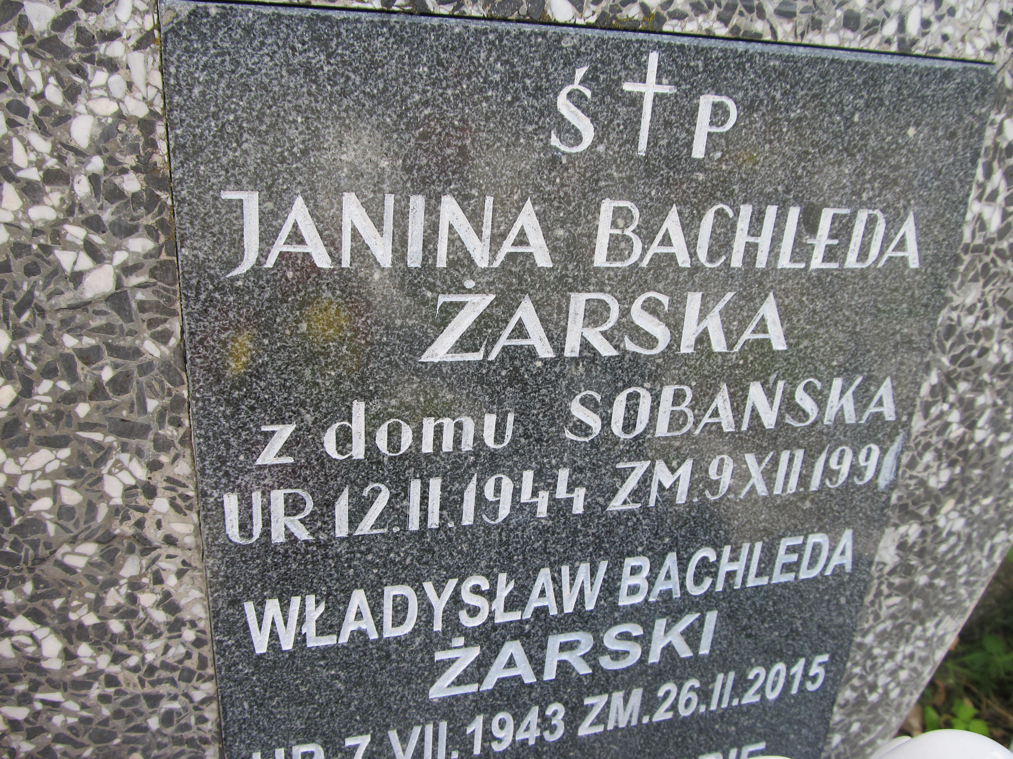 Janina Bachleda Żarska  1944 Zakopane - Grobonet - Wyszukiwarka osób pochowanych