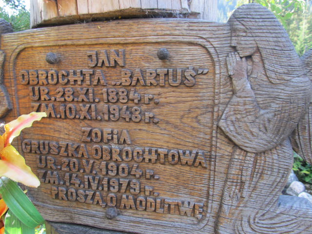 Zofia Gruszka Obrochta Bartuś Zakopane - Grobonet - Wyszukiwarka osób pochowanych