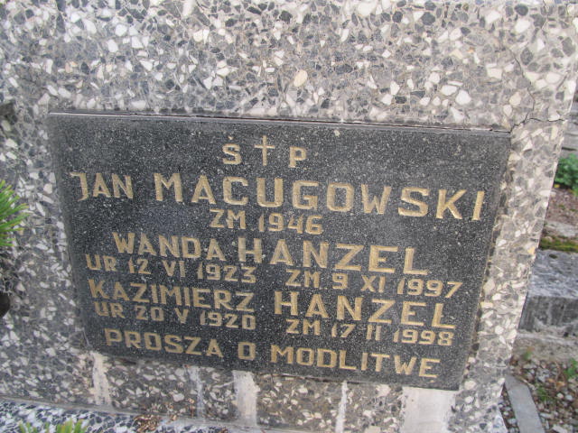 Wanda Hanzel 1923 Zakopane - Grobonet - Wyszukiwarka osób pochowanych