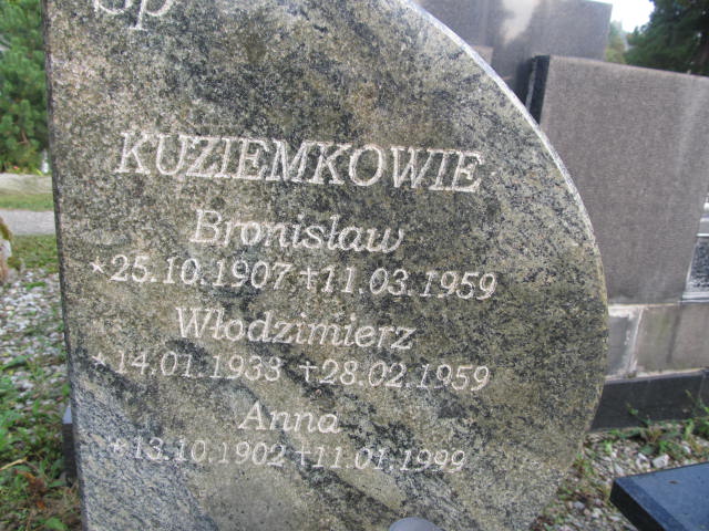 WŁODZIMIERZ BRONISŁAW Kuziemka 1938 Zakopane - Grobonet - Wyszukiwarka osób pochowanych