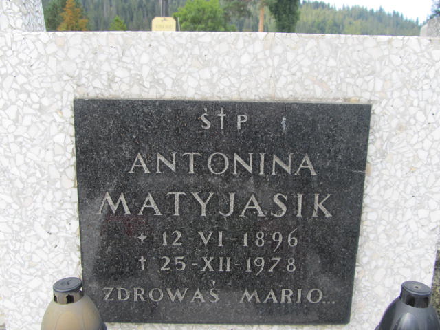 Antonina Matyjasik 1896 Zakopane - Grobonet - Wyszukiwarka osób pochowanych