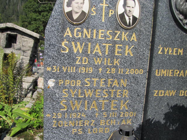 Agnieszka Świątek 1919 Zakopane - Grobonet - Wyszukiwarka osób pochowanych