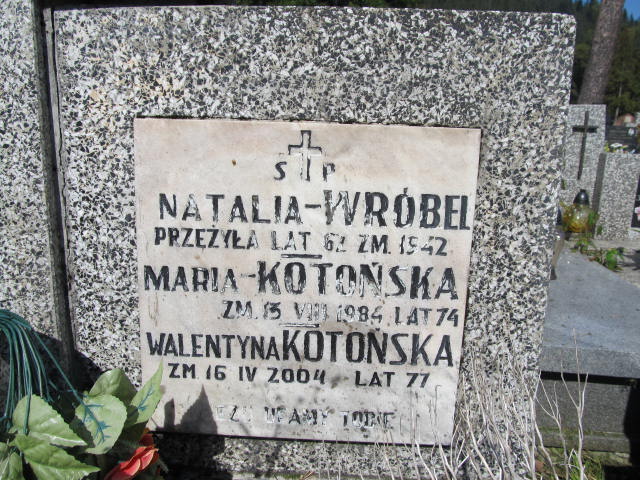 Walentyna Kotońska Zakopane - Grobonet - Wyszukiwarka osób pochowanych
