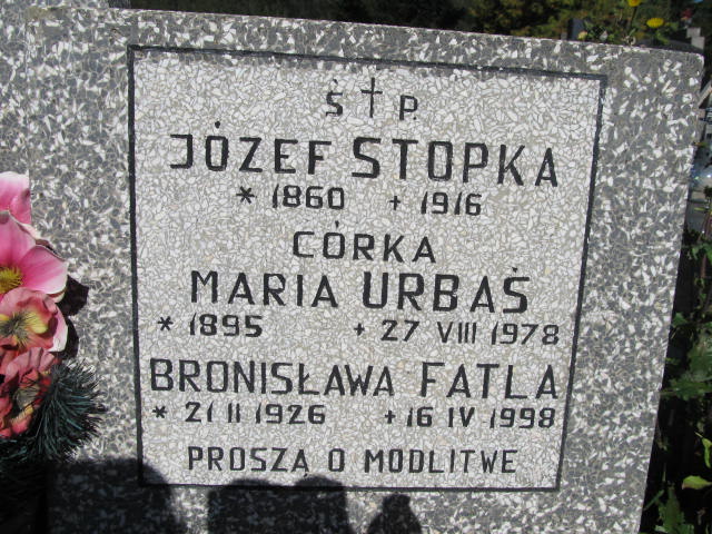 Bronisława Fatla 1926 Zakopane - Grobonet - Wyszukiwarka osób pochowanych