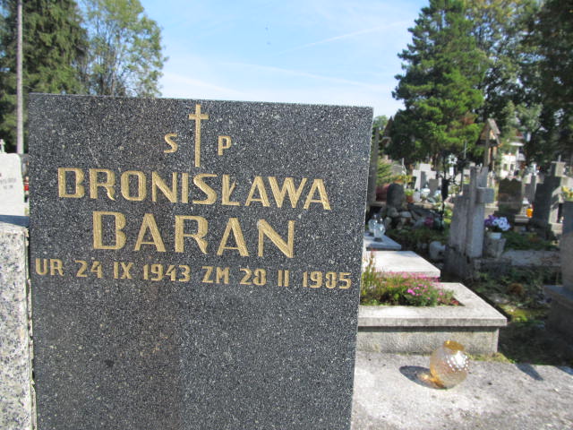 Bronisława Baran 1943 Zakopane - Grobonet - Wyszukiwarka osób pochowanych