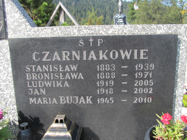 Bronisława Czarniak Pająk 1887 Zakopane - Grobonet - Wyszukiwarka osób pochowanych
