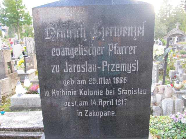 Henryk Czerwenzel Zakopane - Grobonet - Wyszukiwarka osób pochowanych