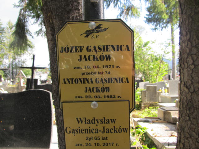 Józef Gąsienica Jacków Zakopane - Grobonet - Wyszukiwarka osób pochowanych