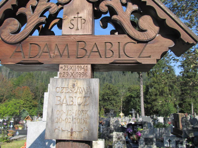 Adam Babicz 1941 Zakopane - Grobonet - Wyszukiwarka osób pochowanych