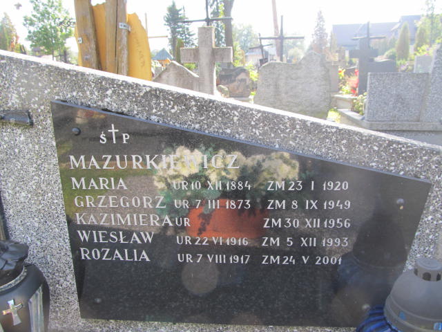 Maria Mazurkiewicz 1884 Zakopane - Grobonet - Wyszukiwarka osób pochowanych